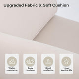 LAUSAINT HOME Outdoor Patio Furniture Set, 10-Piece Wicker Outdoor Conversation Set PE Rattan Sectional Sofa with Washable Cushions and Tempered Glass Table for Garden (Beige) LAUSAINT HOME