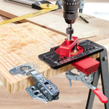 BEAMNOVA 35mm Concealed Hinge Jig with Drilling Guide Locator Aluminum Alloy Cabinet Door Hinge Jig,Woodworking Tool for Door Cabinets Hinges Mounting，Accurate Locking Hinge Boring Jig BEAMNOVA