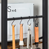 HOOBRO 68.1-Inch Rustic Brown Bakers Rack with Power Outlets and 7-Tier Storage Shelves HOOBRO