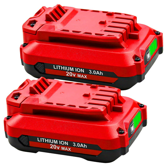 2-Pack 3.0Ah Lithium Replacement Battery for Craftsman 20V Battery CMCB202 CMCB202-2 CMCB201 CMCB204 CMCB204-2 Compatible with Craftsman Battery 20V Cordless Power Tools CMCS300B CMCG400B Bla - WoodArtSupply