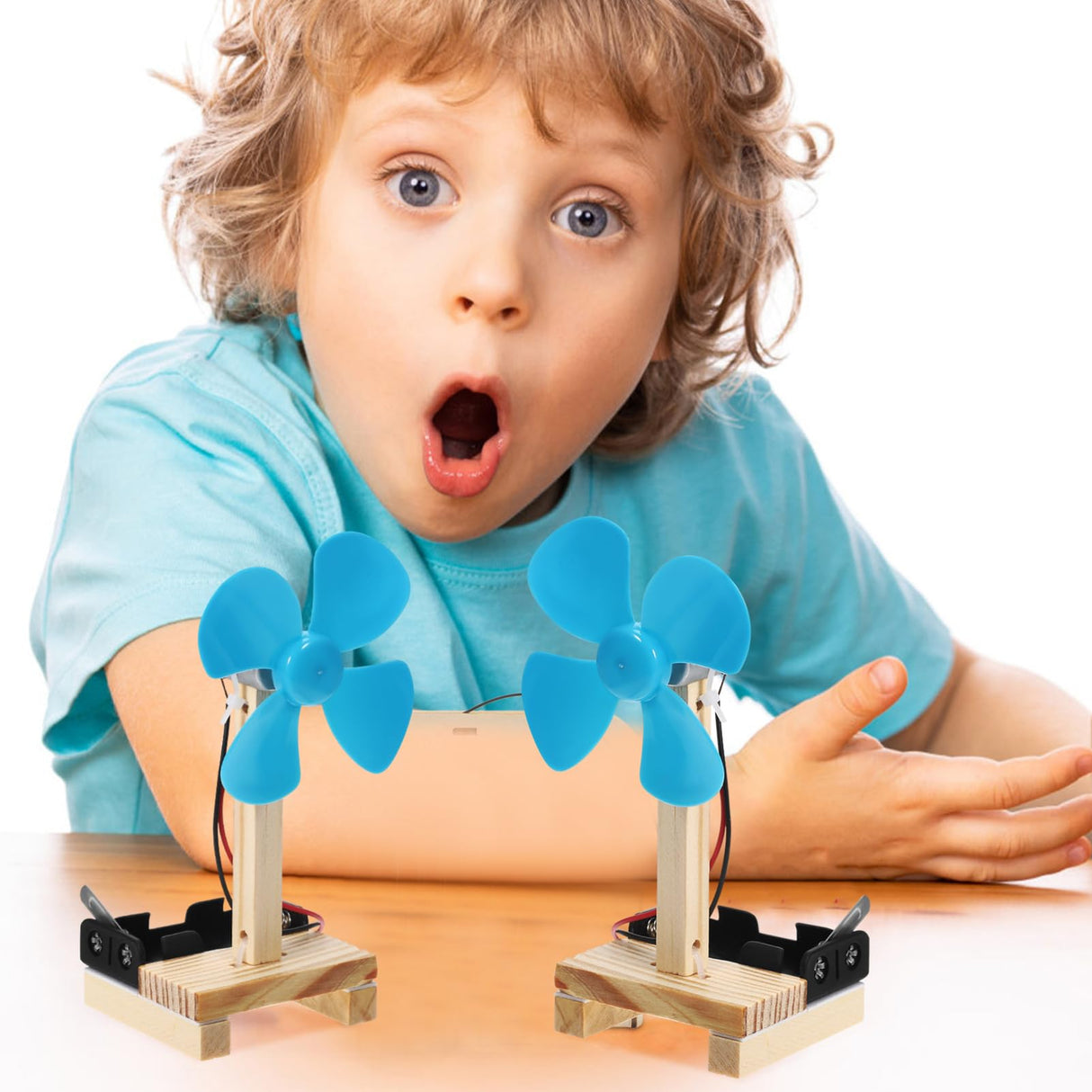 TOYANDONA DIY Electric Fan Kit - 6PCS STEM Science Experiment & Craft Project, Build Your Own Fan Toy, Educational Physics and Engineering Kit TOYANDONA