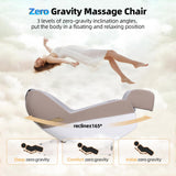 Massage Chair Full Body, Zero Gravity 3D SL-Track Shiatsu Massage Recliner Chair with Auto Modes, Airbag Massage, Wheels for Easy Movement, Compact Design for Quality Comfort, Gray Msutree