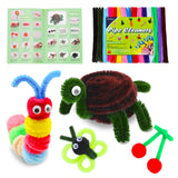 Zlulary Pipe Cleaners Craft, Pipe Cleaners Craft Supplies, Pipe Cleaner, Art and Crafts Kit with Instructions, Pipe Cleaner Art Kits DIY Arts Crafts Decorations Zlulary