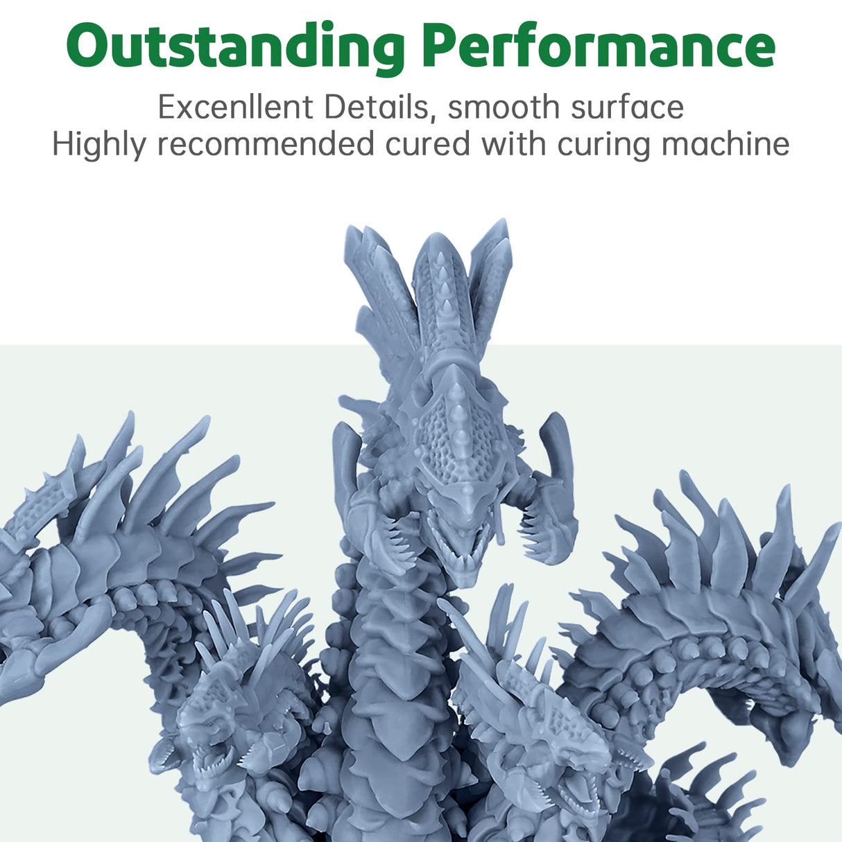 ELEGOO Standard 2.0 3D Printer Resin 1000g Grey, Rapid Precise Printing Low Odor 405nm LCD UV-Curing for LCD 3D Printer ELEGOO