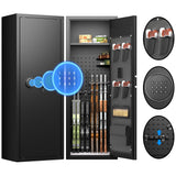 INTERGREAT [2024 New 8-10 Rifle Gun Safe, Gun Safes for Home Rifle and Pistols with Keypad, Gun Cabinet for Rifles and Shotguns with Pocket and Removable Shelf, Long Gun Safe, Easy Assemble INTERGREAT