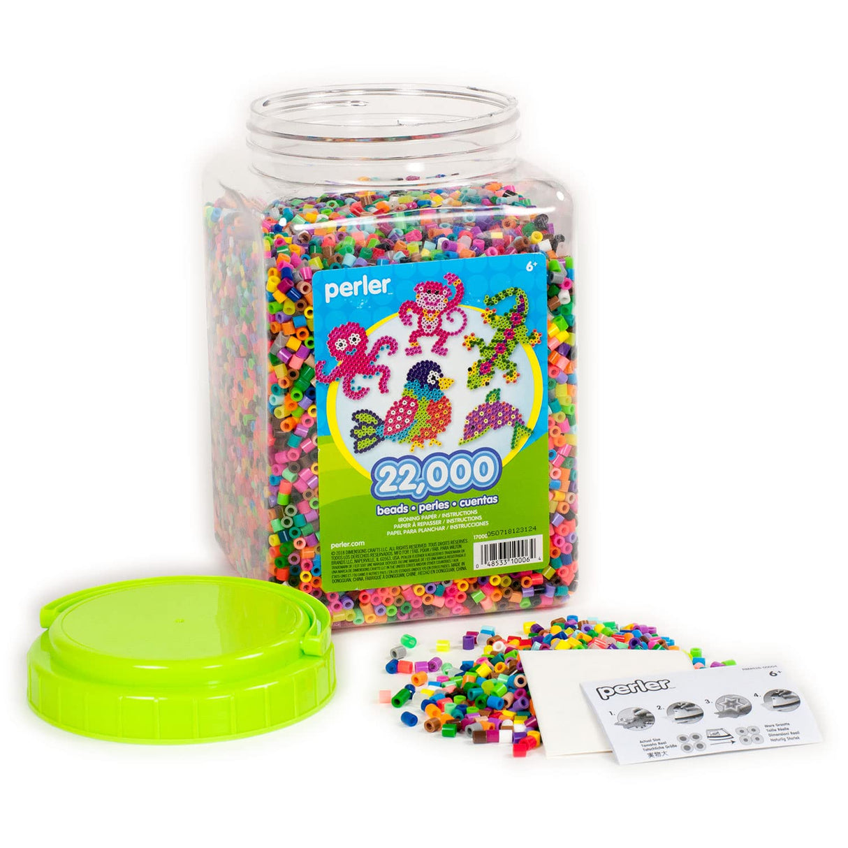 Perler Multi-Mix Fuse Beads Jar, Assorted Colors, Pack of 22000 (PER17000) Perler