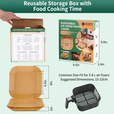 Air Fryer Liners Disposable Paper, 150 PCS Non-stick Parchment Paper, Air Fryer Disposable Liners For 5-8QT Air fryer, Oil-proof 8 Inch Airfryer Paper for Frying, Baking, Roasting Microwave (Square) AOJOYS