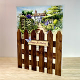 Katy Sue Pretty Petals Picket Fence Card Making Kit. Contains 8 Shaped Cards, 2 Sheets of Die Cut Decoupage, Foam Pads, 8 Envelopes & Instructions. for Card Making Supplies & Card Crafting Katy Sue