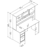 Bush Furniture Cabot 60W Computer Desk with Hutch and Drawers in Espresso Oak Bush Business Furniture
