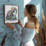 MOGTAA Turtle Diamond Art Painting Kits for Adults, 5D Special Shape Diamond Art Kits for Beginners Flowers, Crystal Rhinestones Diamond Painting Animal Gem Art for Home Decor 12×12 Inch MOGTAA