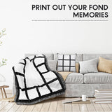 Kinlop 6 Pieces 40 x 60 Inch Sublimation Blank Throw Blankets with 20 Panel and Sublimation Blank Throw Pillow Cases Cushion Cover with 9 Panel Sublimation Supplies for DIY Heat Press Home Decor Kinlop