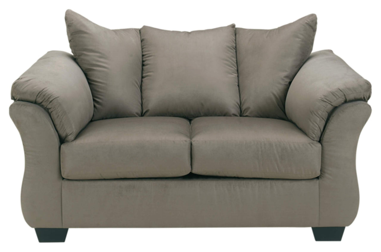 Signature Design by Ashley 1` Darcy Casual Plush Loveseat, Grayish Brown, 39"D x 67"W x 40"H, Gray Signature Design by Ashley