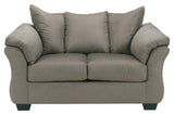Signature Design by Ashley 1` Darcy Casual Plush Loveseat, Grayish Brown, 39"D x 67"W x 40"H, Gray Signature Design by Ashley