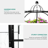 YITAHOME Birdcage Shape Garden Arch Arbors, 9.8'H x 6.8'W Pergola Pavilion for Climbing Plants Outdoor, Wedding Arches for Ceremony Party, Metal Garden Arbor for Patio, Backyard (Black) YITAHOME