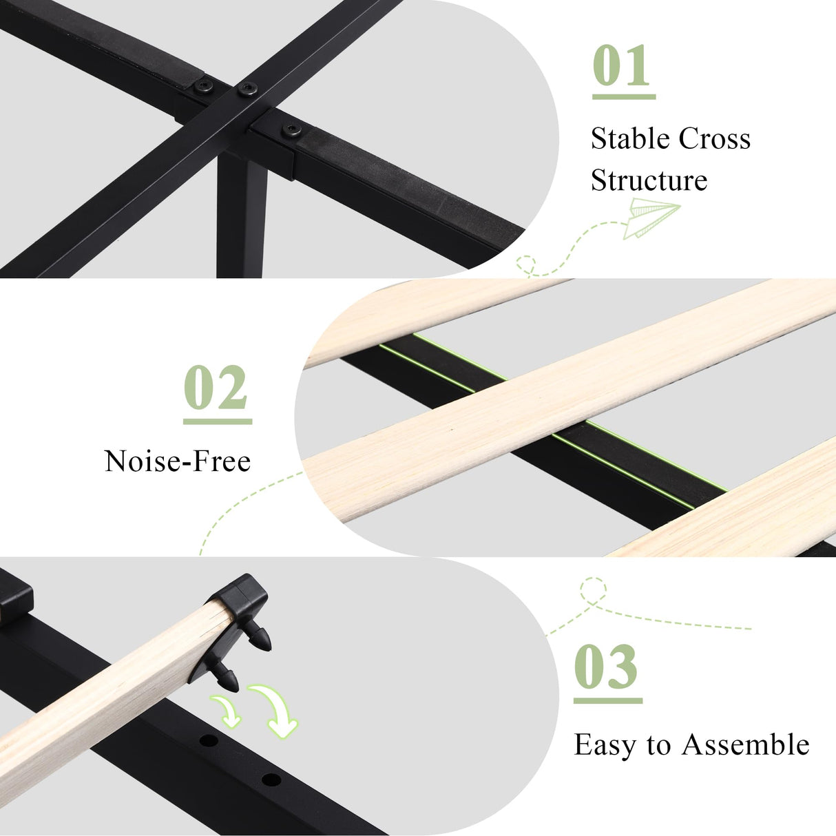 Feonase Queen Size Bed Frame with 4 Storage Drawers, Upholstered Storage Bed with Charging Station, Tufted Wingback Storage Headboard, No Box Spring Needed, Light Grey, FEO737 Feonase