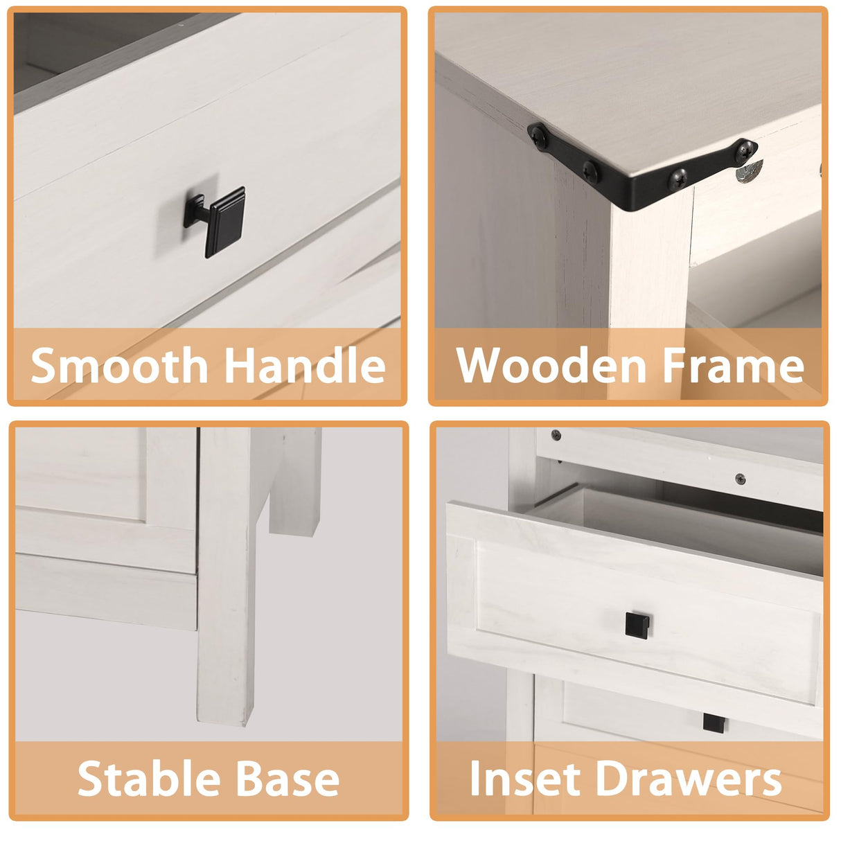 BTDWI Farmhouse Nightstand Set 2, Wood Side Table with Drawers and Storage Shelf, Square End Table for Bedroom, Light Beige Rustic Oak BTDWI