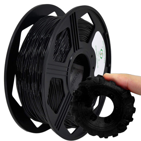 YOYI YOYI 3D Printer Filament, 95A TPU Filament 1.75mm, Flexible Filament, 0.8KG Spool,Dimensional Accuracy +/- 0.03 mm, Soft TPU Filaments of High Elasticity (Black) YOYI YOYI
