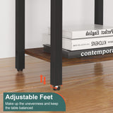 Yoobure Nightstand with Charging Station, Side Table End Table with Large Drawer and Storage Shelf, Bed Side Table/Night Stand with USB Ports & Outlets, Rustic Bedside Tables for Bedroom, Living Room Yoobure