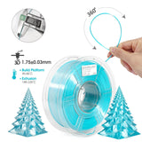 iSANMATE 3D Printer Filament, PLA Filament 1.75mm Dual Color Filament, Shiny Silk PLA Coextruded Filament, 1 kg/Spool (Lake Green and Silver) iSANMATE