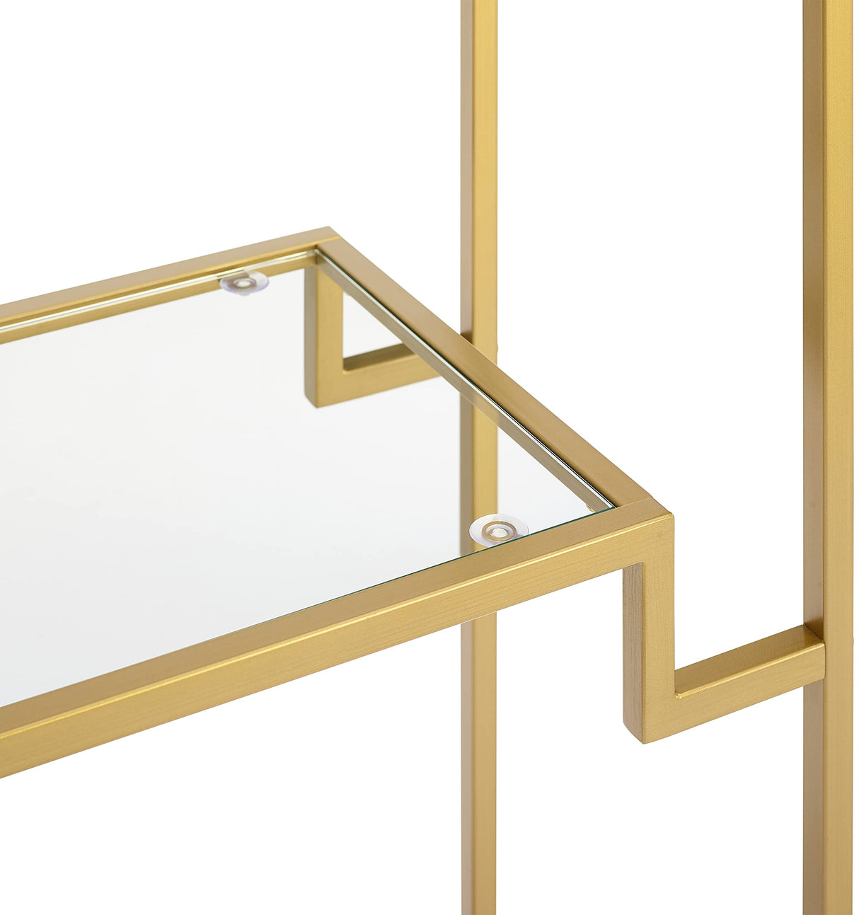 Crosley Furniture Celeste Bookshelf with Glass Shelves, Bookcase Storage, Gold Crosley Furniture