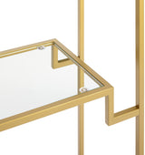 Crosley Furniture Celeste Bookshelf with Glass Shelves, Bookcase Storage, Gold Crosley Furniture