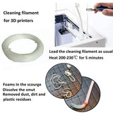 eSUN 3D Printer Cleaning Filament 1.75mm Natural 0.1kg for All 1.75mm FDM 3D Printers, 1.75mm Cleaning eSUN