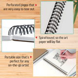 Mixed Media Sketchbook 8.11” x 8.5” | Spiral Bound Sketch Pad With Thick, Heavyweight Paper, 200 GSM, 120 LBS | Art Sketch Book For All Wet & Dry Media - Watercolor, Paint, Pencils, Charcoal, Pens | Acro Color