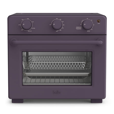 bella Air Fry Toaster Oven, 7 Preset Cooking Options, Dishwasher-Safe EverGood Coated Trays Included, 60-Minute Auto Shutoff w Audible Timer, Power Indicator Light, 1700 Watt, Plum BELLA