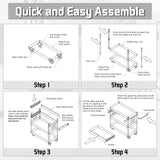 Pelnuies 3 Tray Tool Cart with Drawers, 400 LBS Capacity Rolling Tool Cart on Wheels, Heavy Duty Utility Cart with Pegboard, Mechanic Tool Storage Cart for Garage, Warehouse and Repair Shop, Orange Pelnuies
