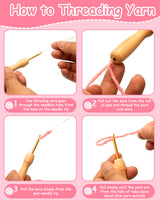 Punch Needle Kit for Beginners Adults Kids, 6 Pattern Embroidery Punch Needle Kits, Easy Needle Punch Embroidery DIY Kit Set Tufted Rug Punch Decoration with Patterns, Tools, Yarns, Hoop, Instruction Yigney