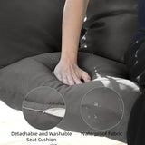 Double Egg Chair wth Stand Hammock Swing Chair Foldable Hanging Loveseat, UV Resistant Removable Cushions, 700LBS Capacity for Bedroom, Balcony, Garden(BK-GR) DoubleTT