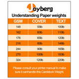 White Cardstock, 8x10 Cardstock Paper, 250gsm Thick Cardstock, Smooth Card Paper,90 Lb Heavy Card Stock Paper, Printer Paper For Stationary Printing, Invitations, Cards, Menus, Images(25Sheets) Joyberg