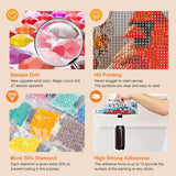 WSLWXSHM Diamond Painting Kits for Adults Cardinal, Round Full Drill Diamond Art Kits, 5D DIY Paint with Diamonds Crafts for Home Wall Decoration Gifts 12×12Inch, Bird WSLWXSHM