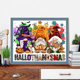 Halloween Gnome Diamond Art Kits for Adults - Thanksgiving Fall 5D Diamond Painting Kits for Adults Beginners,Christmas Full Drill DIY Diamond Dot Gem Art Kit Wall Home Decor Arts Craft 12X16 inch Tiwabb