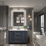 Ratsamee 24x32 Inch Led Mirror for Bathroom with Front Light and Backlit, Dimmable Anti Fog Wall Bathroom Mirror with Led Lights, Water Proof, Decor Vanity Mirror Ratsamee