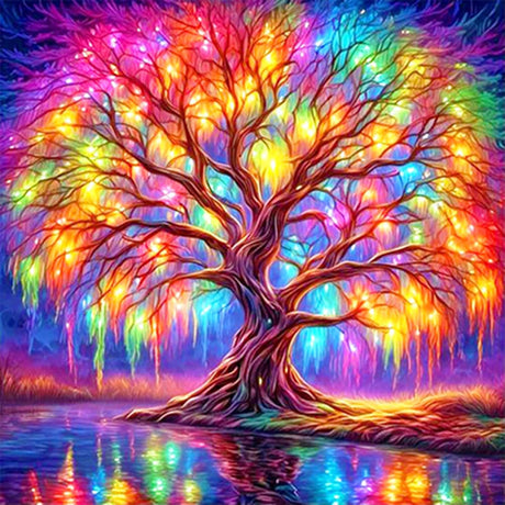 Stalente Diamond Painting Kits for Adults, 5D DIY Diamond Art Kits for Beginners Round Full Drill Diamond Painting for Home Wall Decoration Gift 12×12inch, Tree of Life Stalente