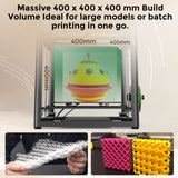 Creality Ender-5 Max 3D Printer, 400x400x400mm Large Build Volume, 700mm/s High-Speed Printing, 36-Point Auto Leveling, LAN Multi-Device Control, Professional FDM 3D Printing Creality