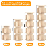 Cuguords Rotating Bookshelf Tower,Corner Bookshelf for Small Space, 360 Display 5-Tier Wood Bookcase Storage Rack, Kids&Adults Spinning Book Shelf,Revolving Bookcase for Bedroom, Living Room Cuguords