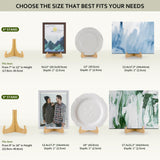 ANBOXIT Plate Stands for Display, 6 Inch Plate Holders for Displaying, Bamboo Picture Frame Stand for Tables, Tabletop Easels, Decorative Stand for Platter, Dish, Book, Photo and Plaque (1 Pack) ANBOXIT
