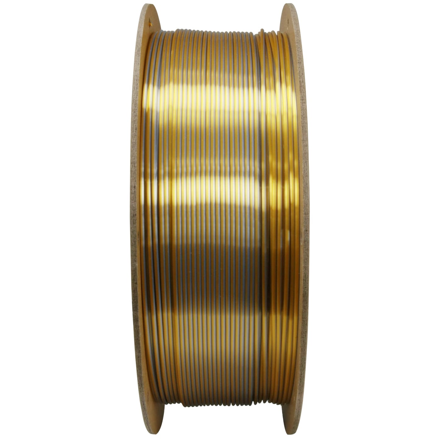 Polymaker Dual Color Silk PLA Filament 1.75mm Gold-Silver, Coextrusion Shiny PLA 3D Printer Filament Dichromatic 1kg - Silk Filament 1.75 PLA 2 Colors, Dimensional Accuracy +/- 0.03mm (Crown) - WoodArtSupply