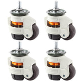 MOLIGOU 4Pcs Leveling Stem Casters, Heavy Duty Workbench Casters, Retractable Leveling Casters for Equipment, Total Load Capacity 2200 Lbs MOLIGOU