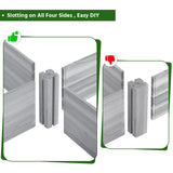 Yaheetech 8×2ft Wooden Horticulture Raised Garden Bed Divisible Elevated Planting Planter Box for Flowers/Vegetables in Backyard/Patio Outdoor, Gray, 97 x 25 x 11in Yaheetech