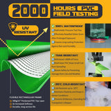 Trampoline Pad Replacement 14 FT Trampoline Replacement Safety Pad 14FT Trampoline Spring Cover Waterproof UV Resistant Tear Resistant Surround Spring Foam Cover Round Frame No Holes for Pole Rainbow ULTRAPOWER SPORTS