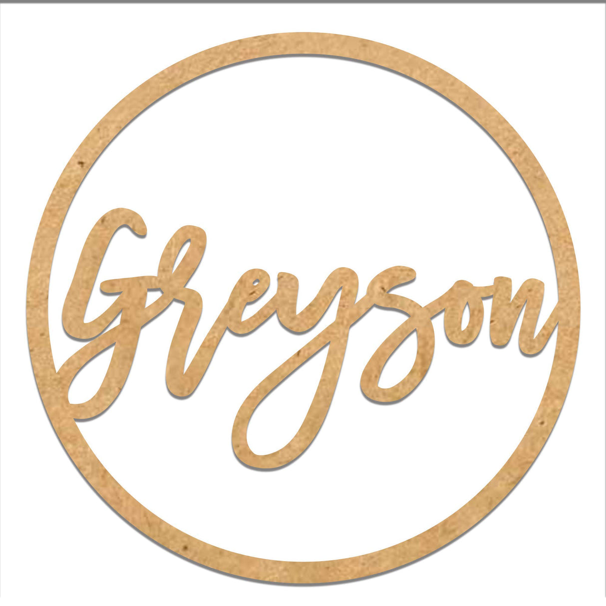 Custom Round Wood Name Sign - Personalize with Name - 3 Sizes" 12, 18, 24 inches wide – Baby Shower, Birthday Party, Nursery Decor- Made by Lavender Generic