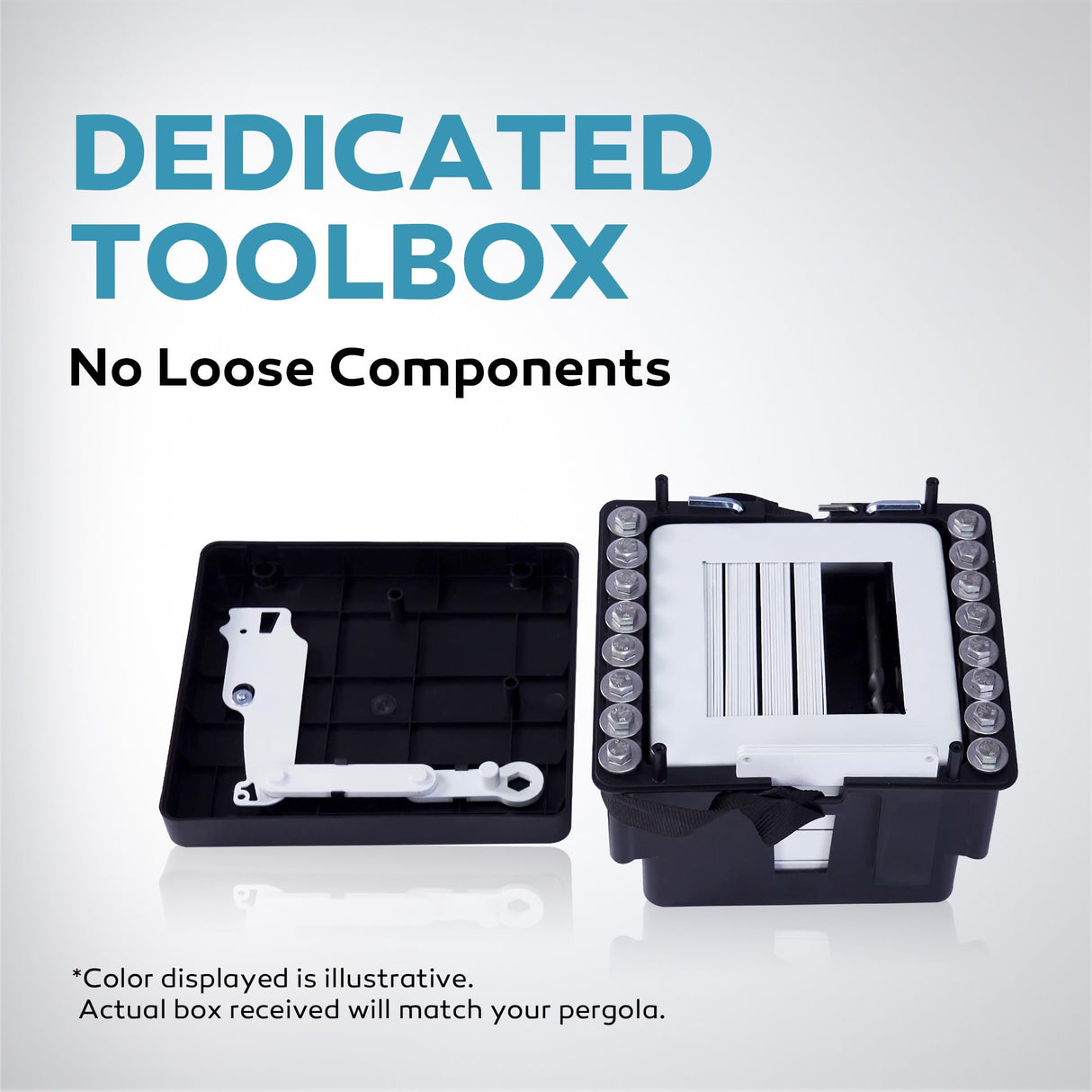 MIRADOR 80S Louvered Pergola 10' x 12', Modern Style with Adjustable Louvers and Integrated Drainage System for Deck Garden Yard, Easy Installation, Charcoal MIRADOR