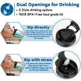 8 Pack 20 oz Sublimation Tumblers Dual Opening Blank Bottles Triple-Insulated Stainless Steel Water Bottle with Straw Lid Blank Tumbler Bulk with Shrink Wrap, Rubber Base, Heat Tape for Heat Transfer AxPower