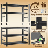 Book Shelf, 5 Tier Metal Wide Bookshelves, Adjustable Modern Book Shelves, Narrow Book Shelving for Small Spaces, Tall Decorative Bookshelf for Home Office/Living Room/Library (18"D x 47.24"W x 78"H) Notmise