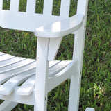 Merry Garden - White Porch Rocker/Rocking Chair Acacia Wood Merry Pet