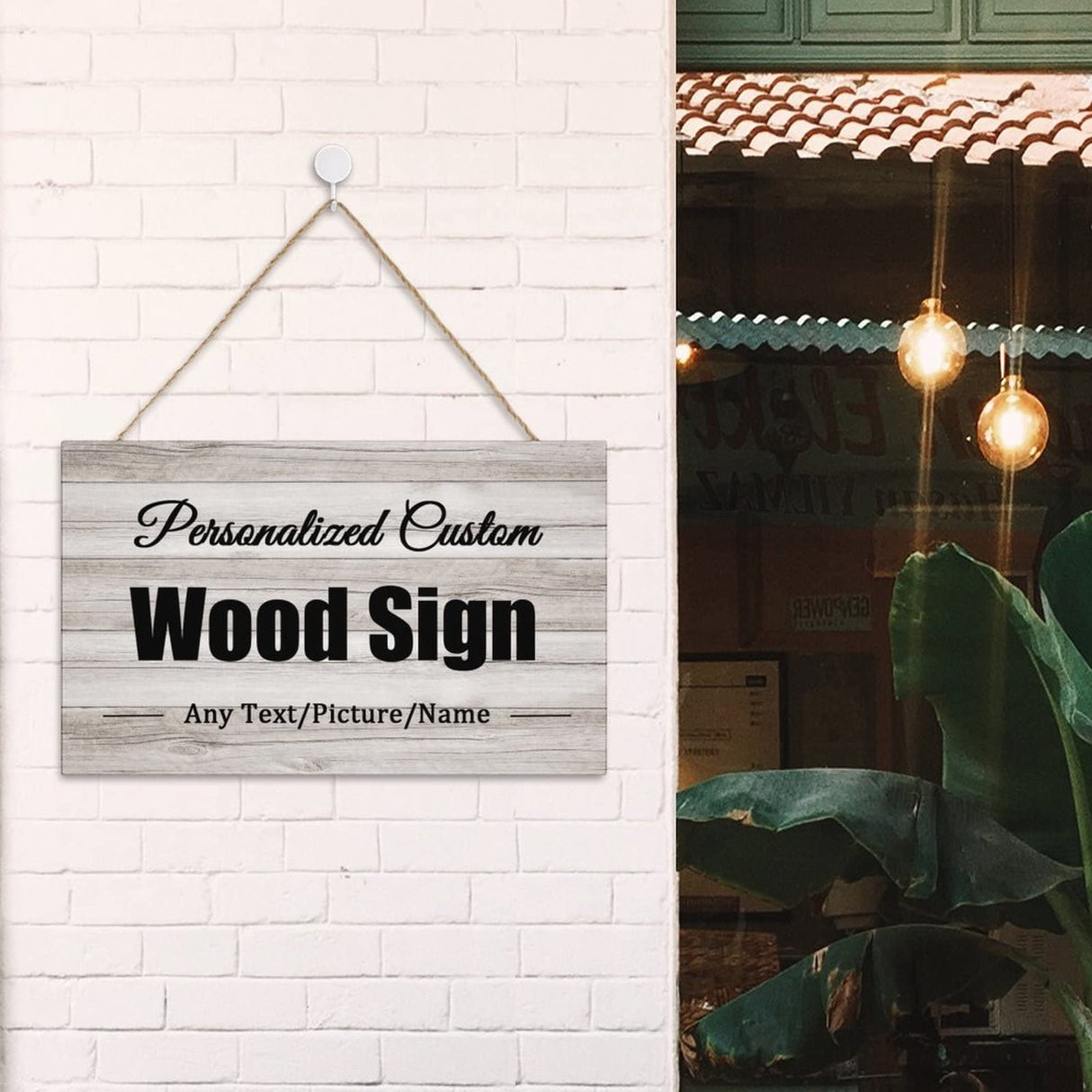 Custom Rustic Wood Sign Personalized Wooden Hang Wall Art Home Decor for Outdoor Family Name Wedding Anniversary Welcome Sign Housewarming Gifts 9.8"X15.7"(25x40cm) AXKEUDO