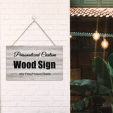 Custom Rustic Wood Sign Personalized Wooden Hang Wall Art Home Decor for Outdoor Family Name Wedding Anniversary Welcome Sign Housewarming Gifts 9.8"X15.7"(25x40cm) AXKEUDO